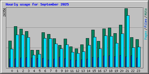 Hourly usage for September 2025