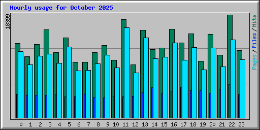Hourly usage for October 2025